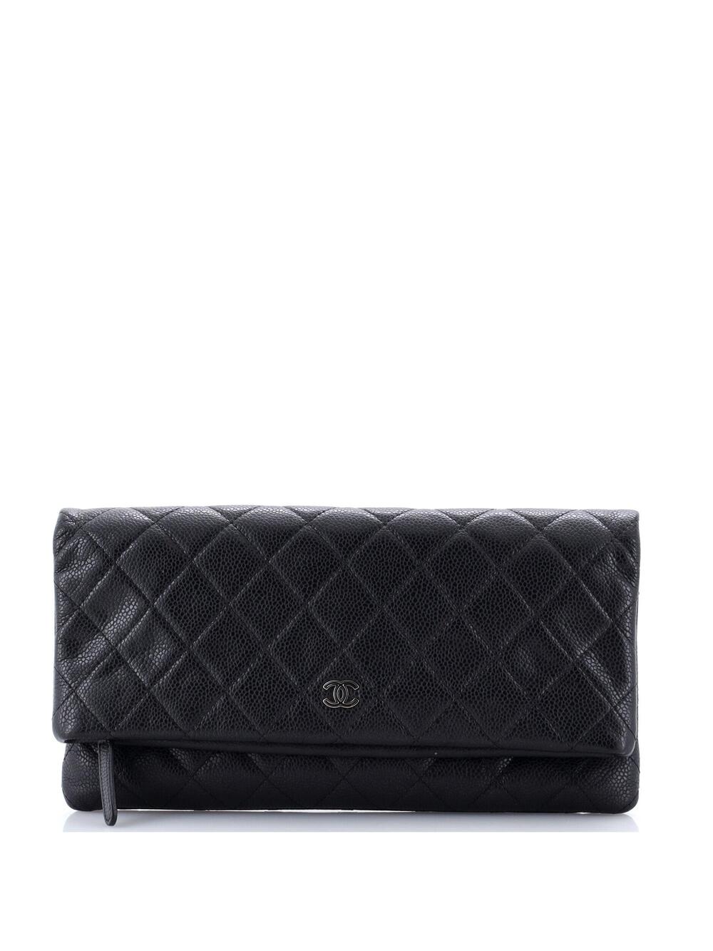 Chanel Cc Foldover Clutch Quilted #371080C25B